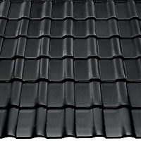 Керамическая черепица Braas Rubin 9V антрацитовый ангоба