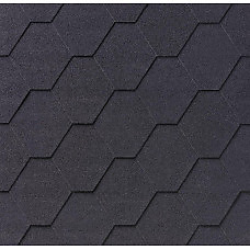 Бітумна черепиця IKO Superglass HEX 01 Black Бітумна черепиця IKO Superglass HEX 01 Black