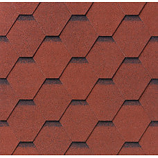 Бітумна черепиця IKO Superglass HEX 20 Tile Red Ultra Бітумна черепиця IKO Superglass HEX 20 Tile Red Ultra