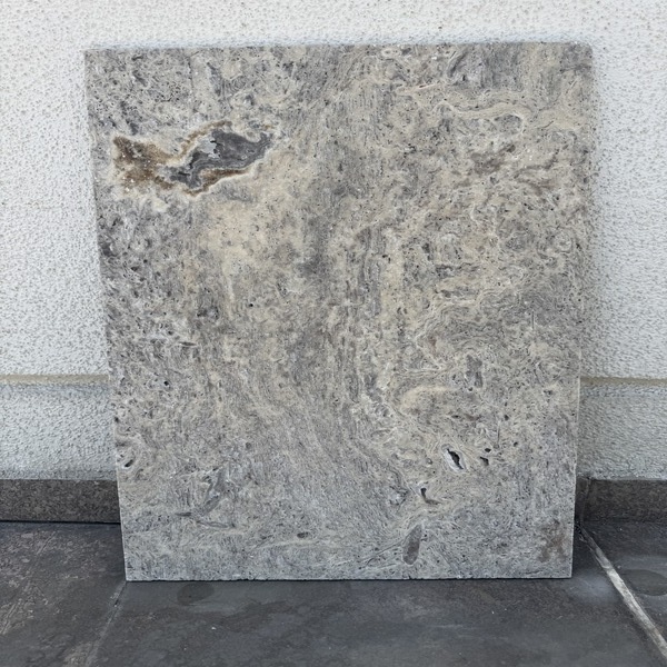 Травертин Silver Brushed Tumbled 12×406×610 мм